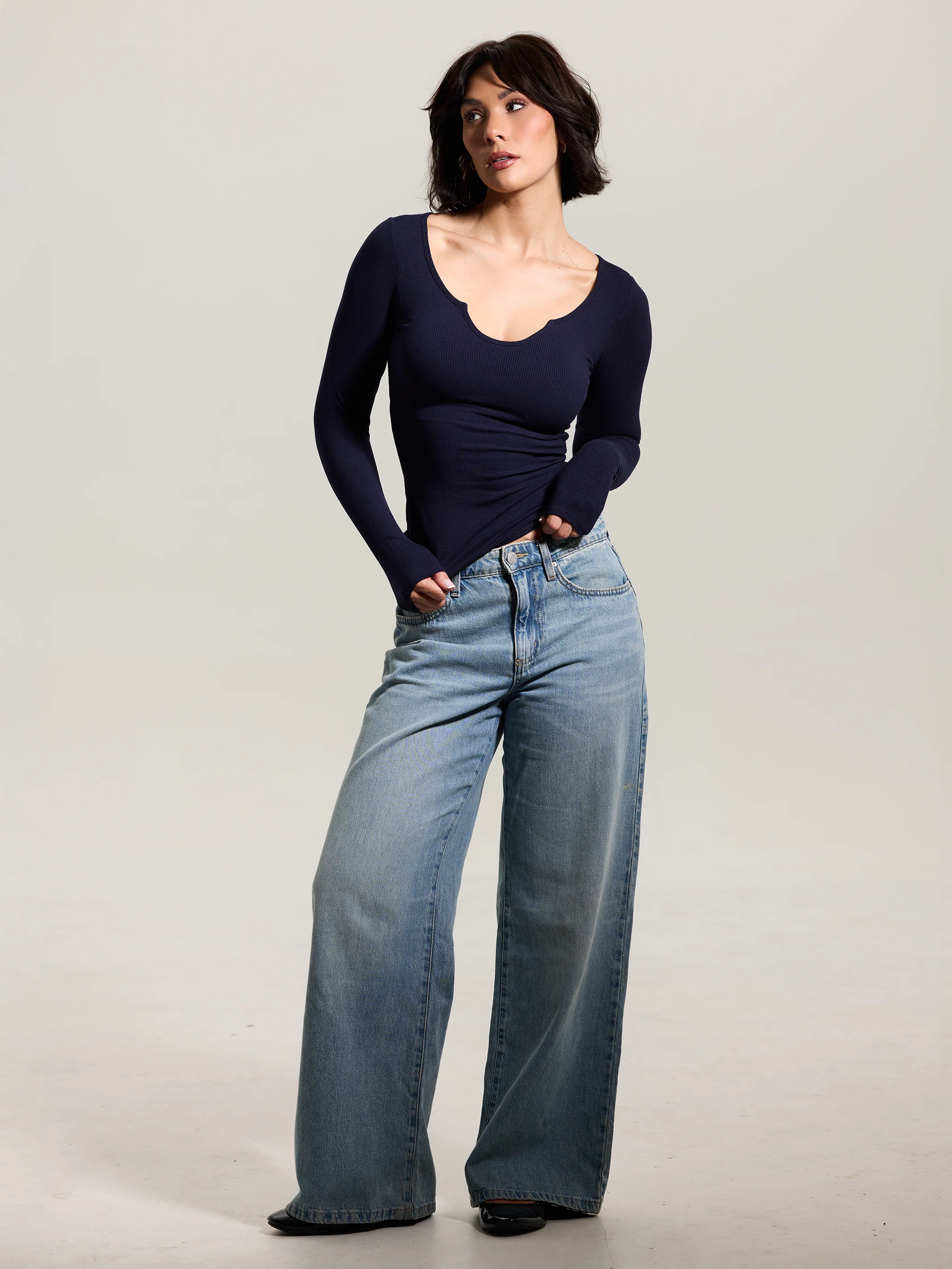 Braless Ribbed U-Shape Long Sleeve - Image 27
