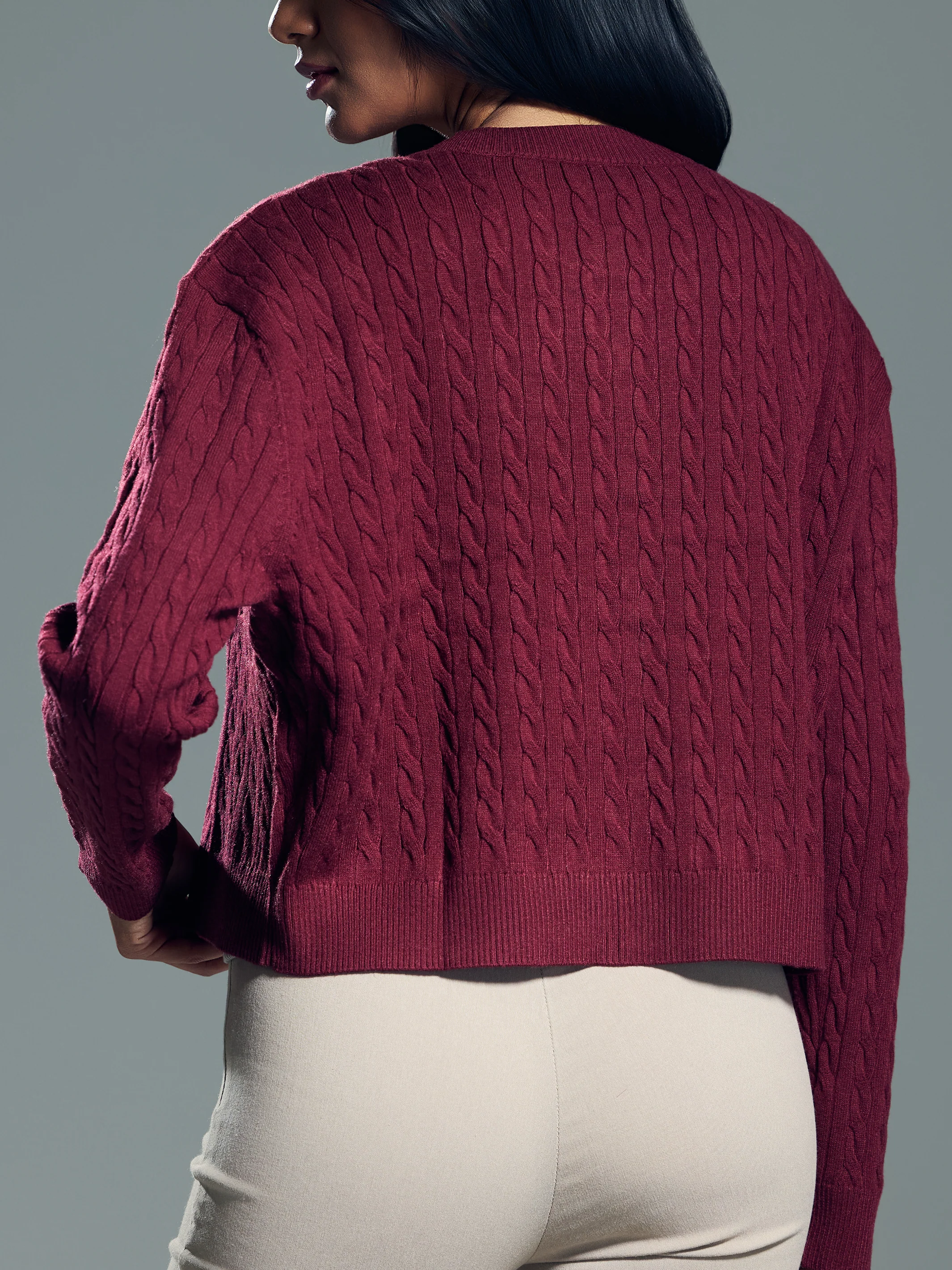 Cable Knit Cardigan - Image 3