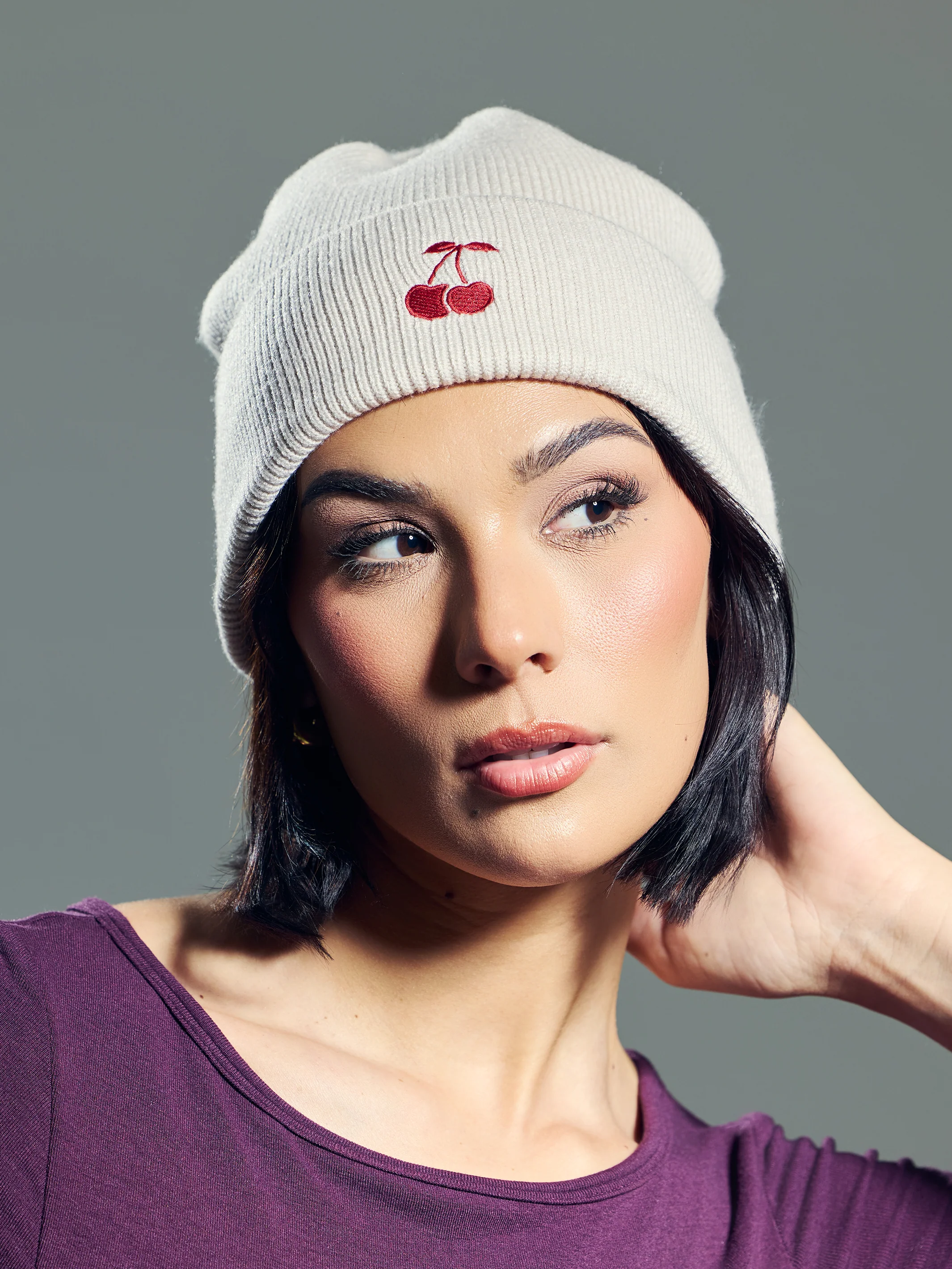 Cherry Knit Beanie