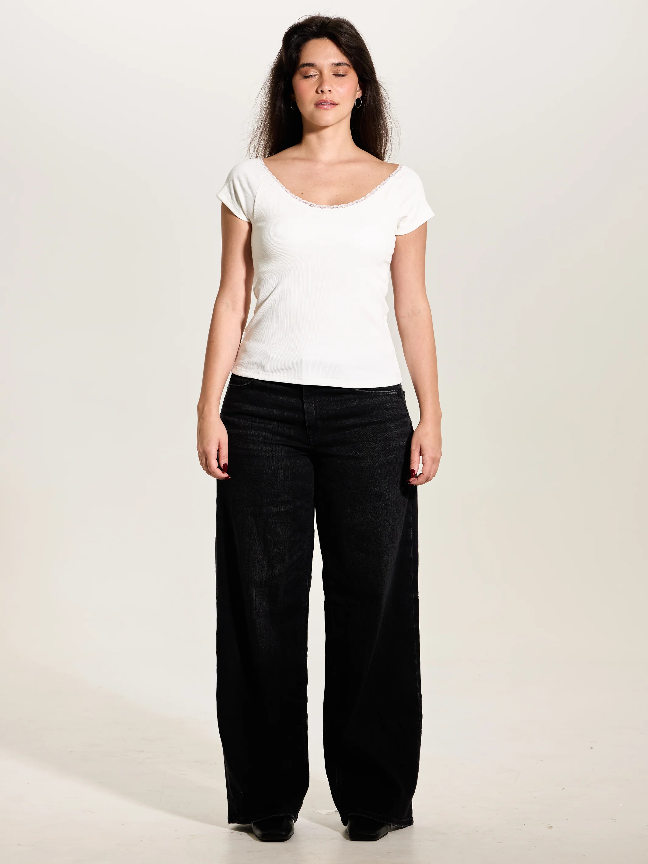 Lace Cotton Scoop Short Sleeve - Image 10