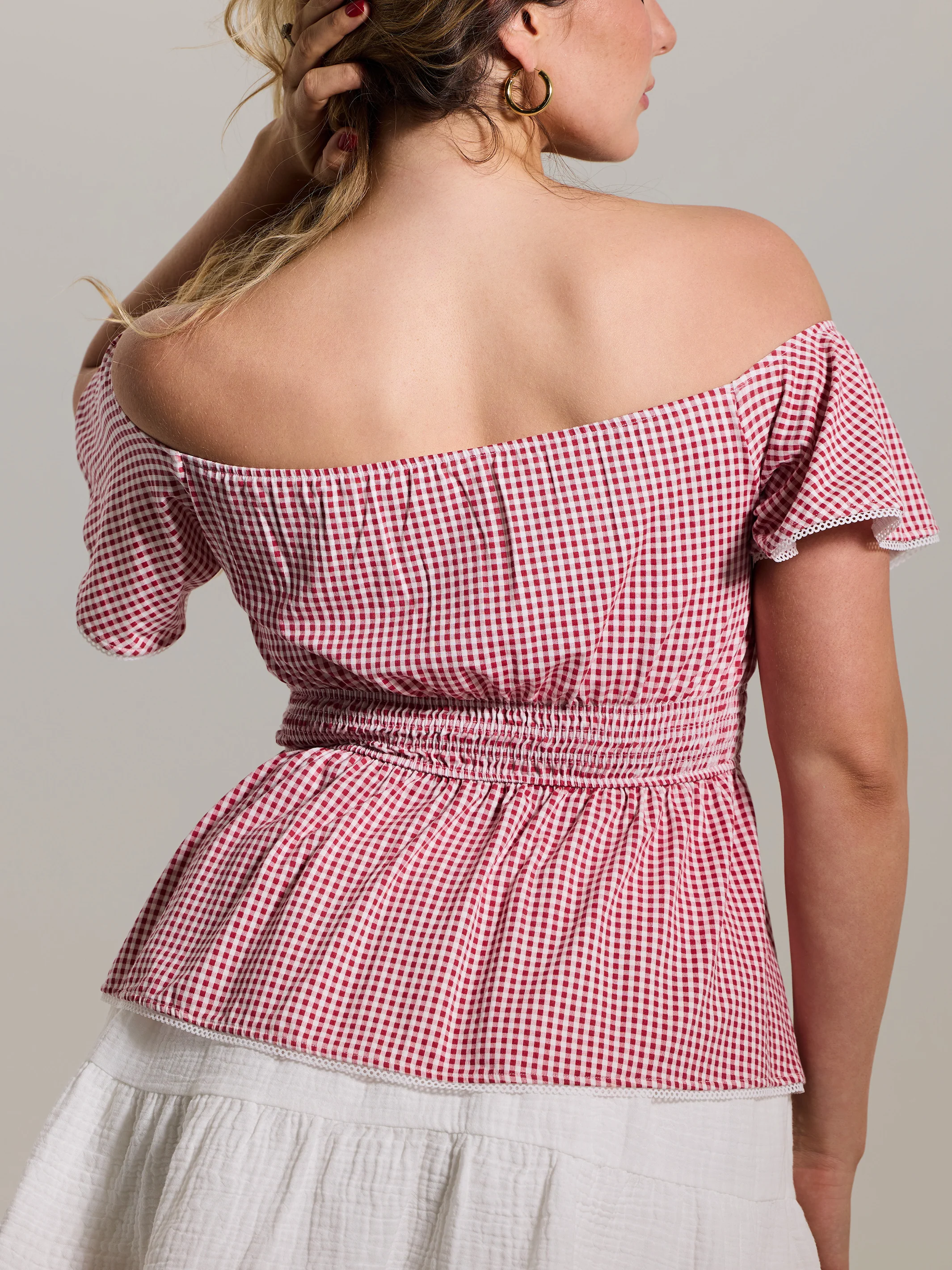 Off The Shoulder Flutter Sleeve - Image 10