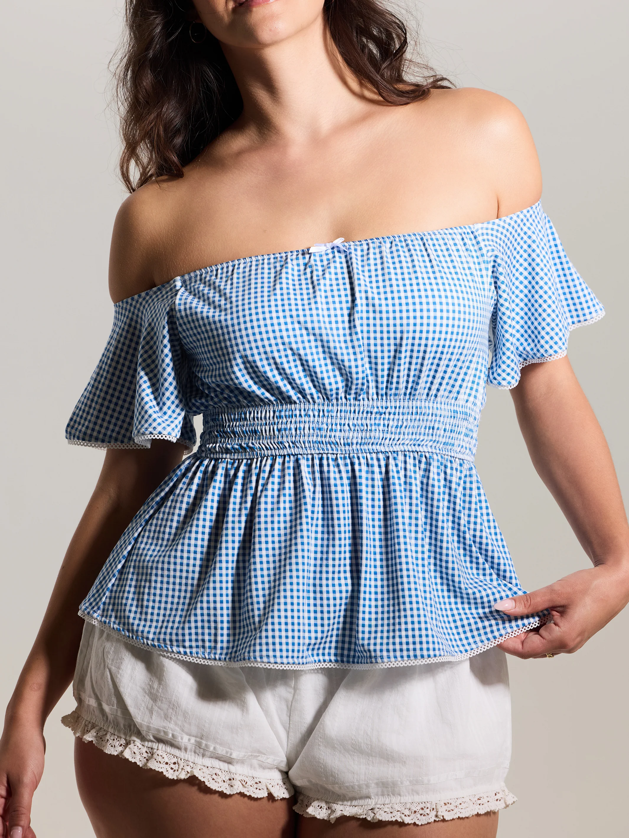 Off The Shoulder Flutter Sleeve - Image 11