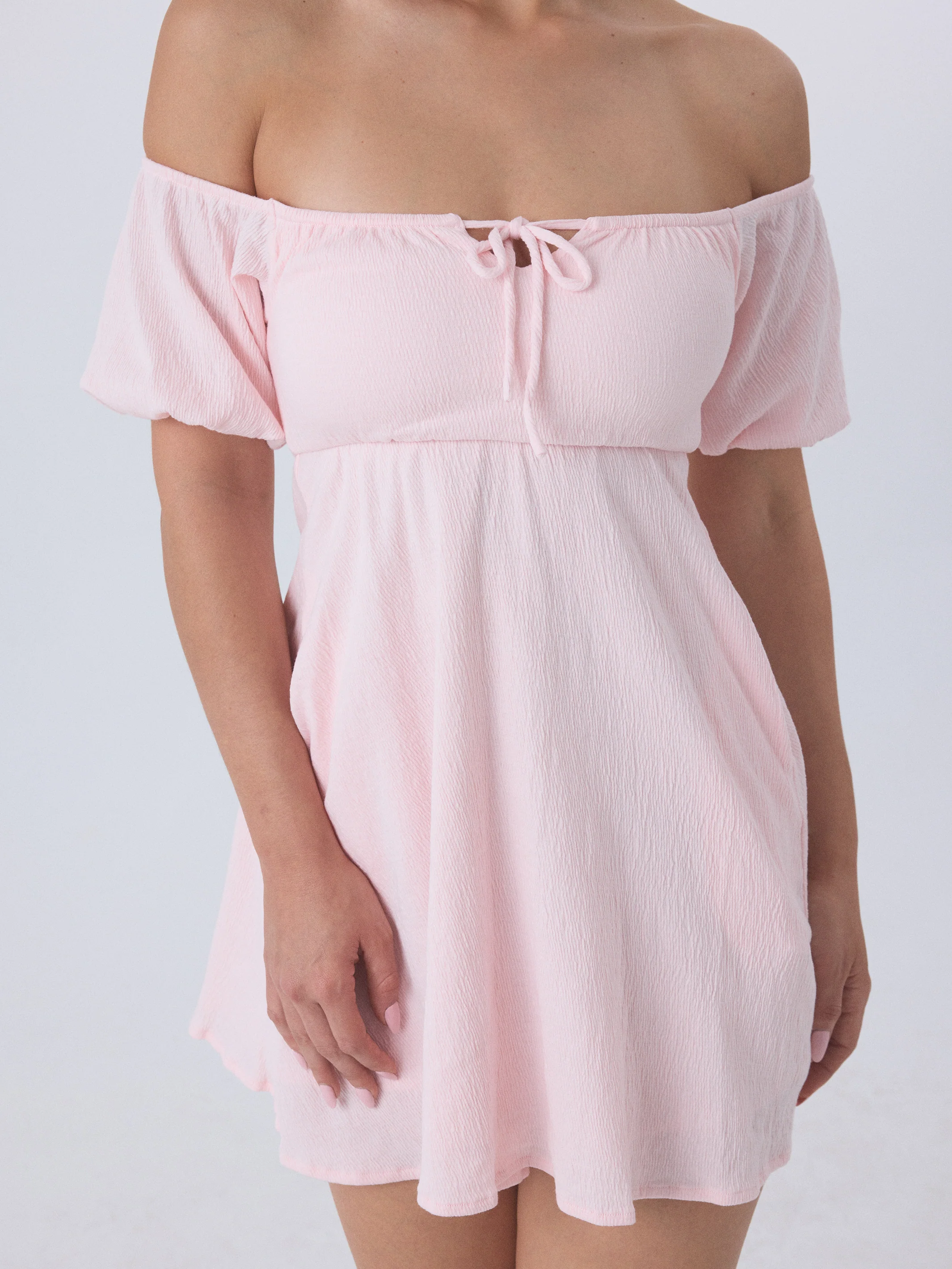 Off The Shoulder Milkmaid Mini Dress - Image 12