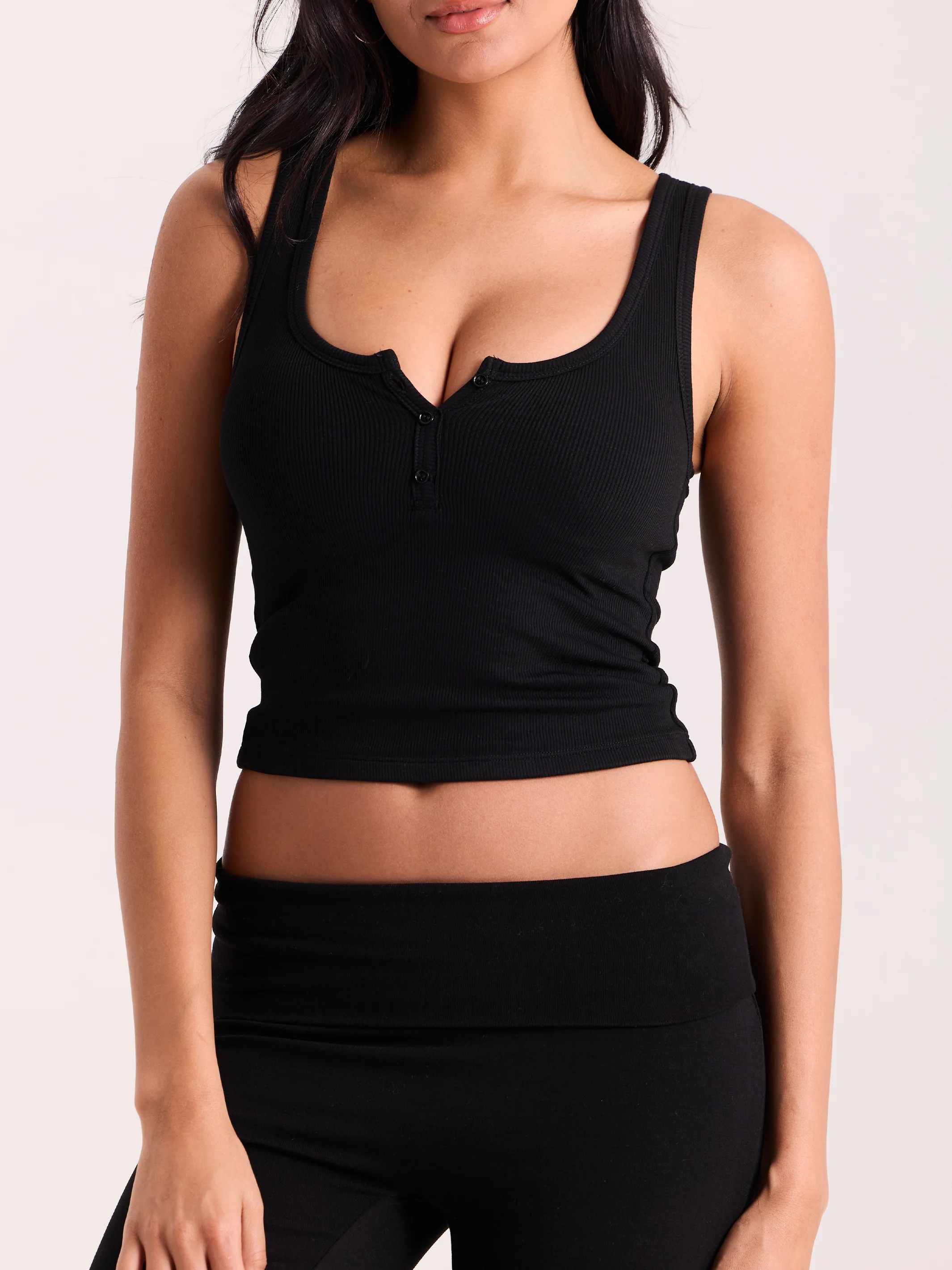 Ribbed Henley Scoop Tank - Image 11