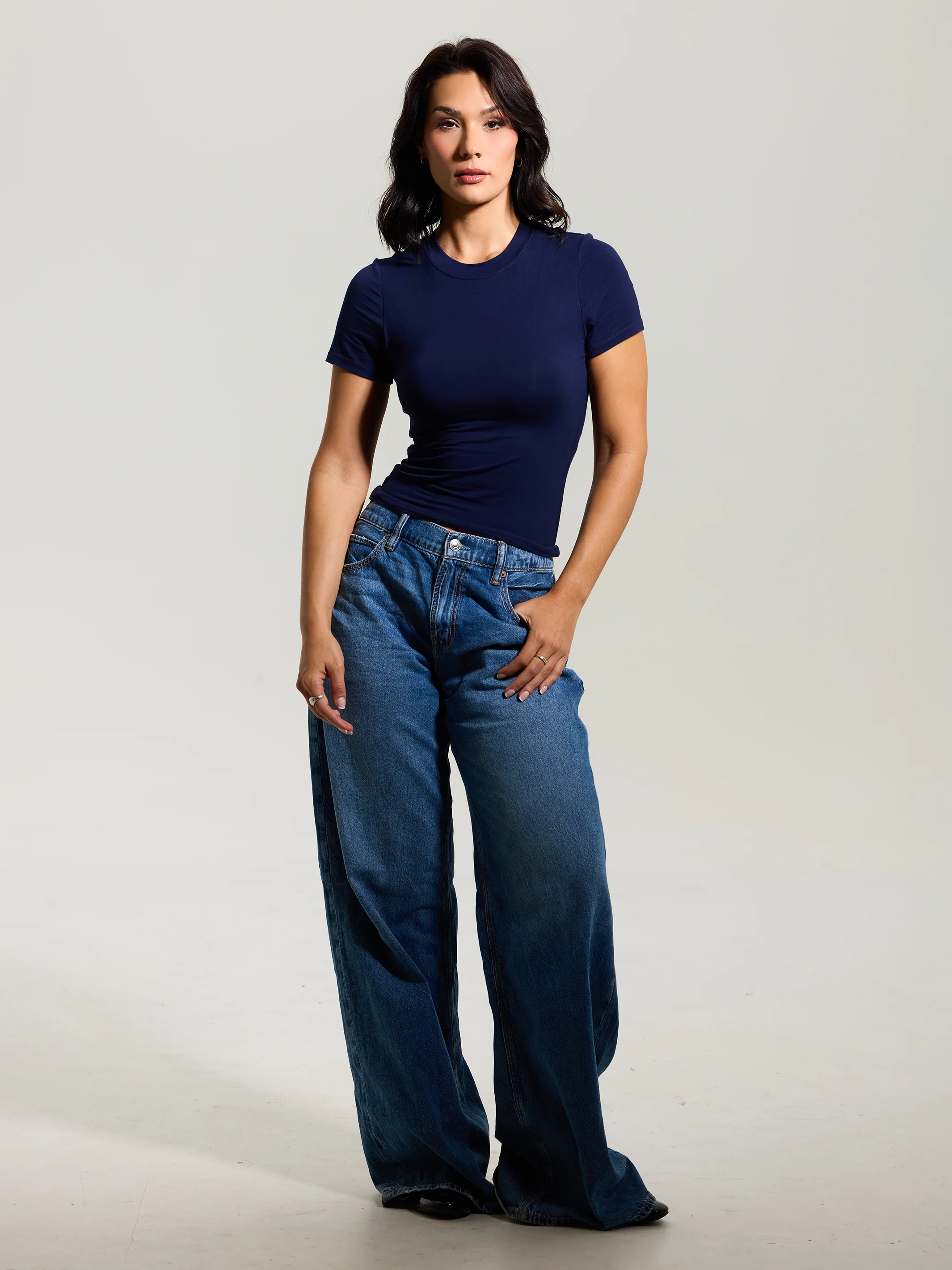 Crew Neck Braless T-Shirt - Image 38