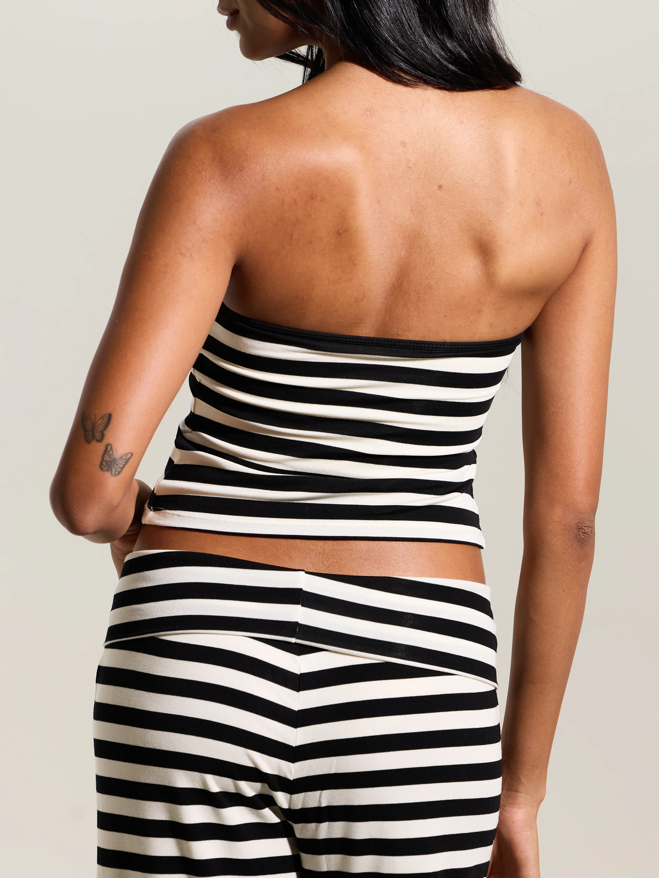 Striped Tube Top Mid Length - Image 4